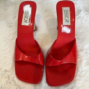 Chic Square Open Toe Pump